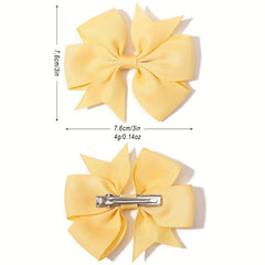 Striped Bow Hair Clip Set Minimalist Barrette Headwear Hair Accessories