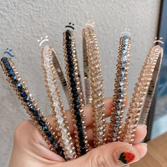 Vintage Rhinestone Hairband Thin Headband Girls Hair Accessories