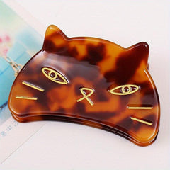 Acetic Cat Face Hair Claw Animal Clip Shark Claw Back Head Hair Ponytail