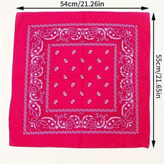 Paisley Print Bandana Hip Hop Square Scarf Handkerchief Cowboy Cowgirl