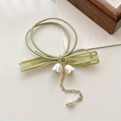 Elastic Bell Orchid Hair Tie Ribbon Hair Accessories