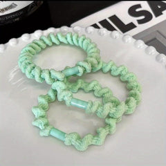5pcs Plush Spiral Pattern Hair Tie Elastic Hair Rope Hair Accessories