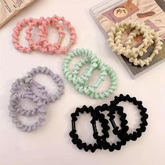 5pcs Plush Spiral Pattern Hair Tie Elastic Hair Rope Hair Accessories