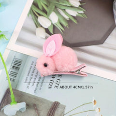 Plush Rabbit Hair Clip Duckbill Non Slip Hair Decoration