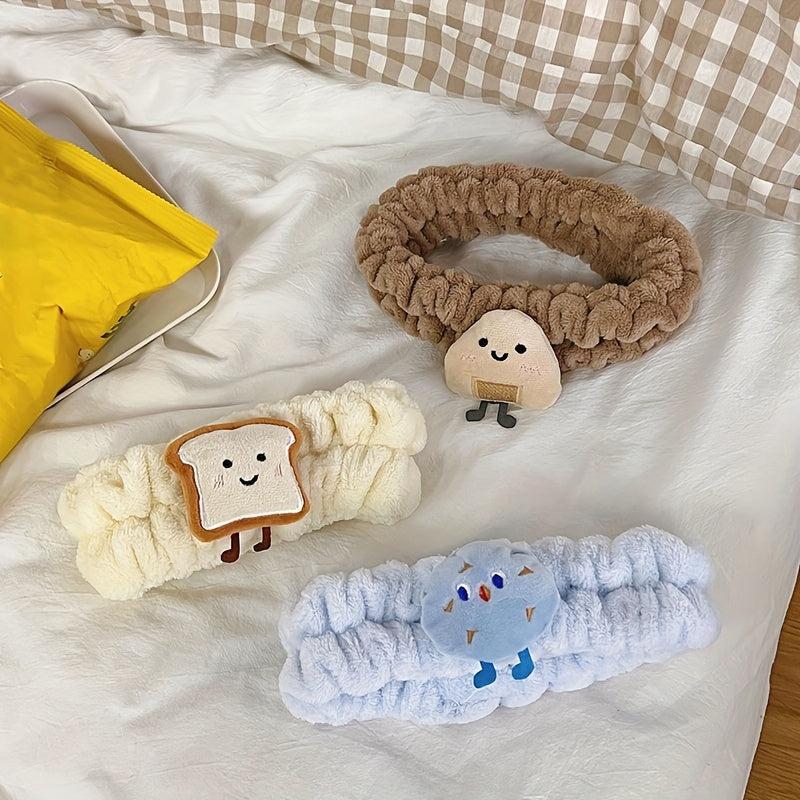 Rice Ball Toast Cookie Headband Soft Elastic Headband