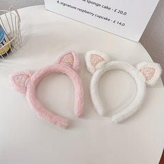 Cat Ears Hair Band Cartoon Headband for Skincare Girls
