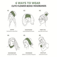 Women's Yoga Running Headband Soft Stretchy Hair Band Knotted Headdress