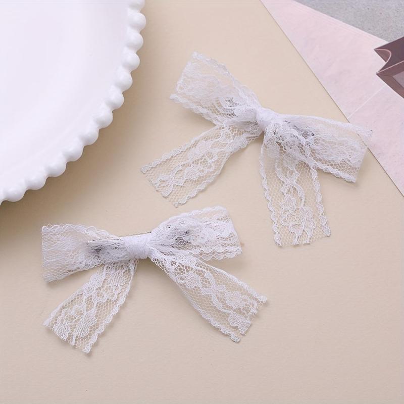2pcs Lace Bowknot Hair Clips Women Girls Daily Decoration Accessories