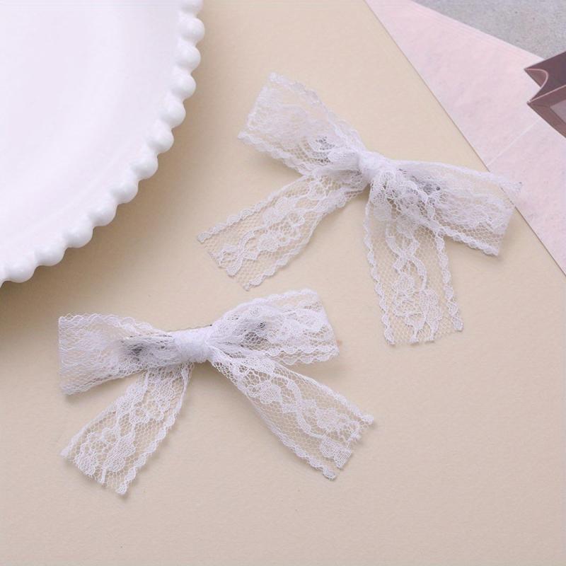 2pcs Lace Bowknot Hair Clips Women Girls Daily Decoration Accessories