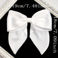 Satin Large Bowknot Hair Clip Back Head Duck Billed Clip Hair Accessories