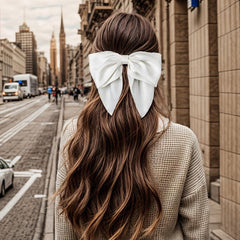 Satin Large Bowknot Hair Clip Back Head Duck Billed Clip Hair Accessories
