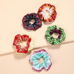 5pcs Anime Cartoon Cosplay Scrunchies For Women Girls