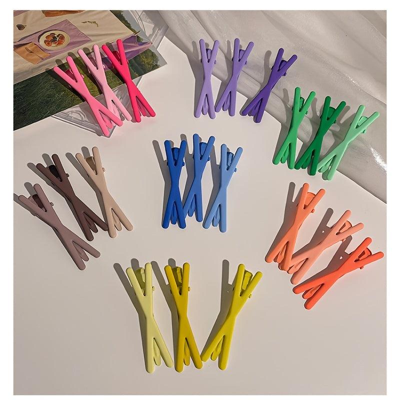 3pcs Resin Band Hair Clips for Girls Styling Sectioning Anti Slip Hair Clips