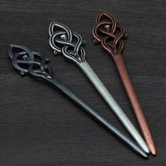 Moon Alloy Hairpin Vintage Metal Chignon Chinese Style Hair Accessories