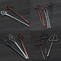 Moon Alloy Hairpin Vintage Metal Chignon Chinese Style Hair Accessories