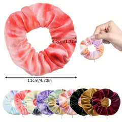 9 Pcs Velvet Scrunchies Hair Elastic Headband Hair Accessories For Girls Women
