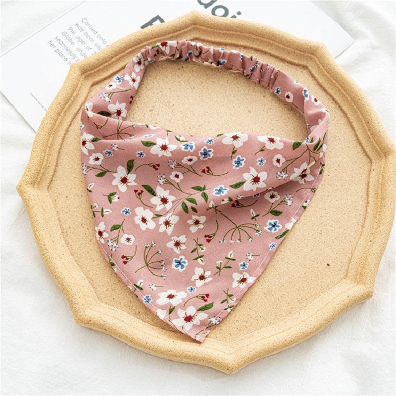 Floral Elastic Hair Scarf Headband Chiffon Print Hair Scarves Kerchief
