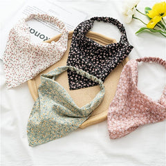 Floral Elastic Hair Scarf Headband Chiffon Print Hair Scarves Kerchief