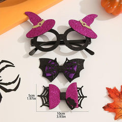 Halloween Decoration Set Hat Glasses Spider Web Hair Clip Party Accessories
