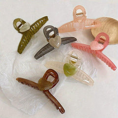 Heart Shape Hair Claw Women Girls Shark Claw Clip Women Headdress