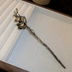 Plum Flower Hair Pin Hair Bun Holder Vintage Alloy Hair Styling Accessory