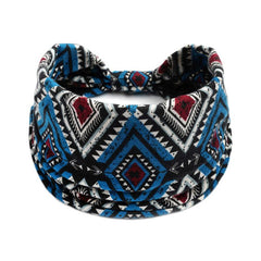 Boho Stretchy Wide Headbands Knot Turban Yoga Sweatband