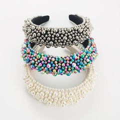 Ivory Pearl Padded Headband Alice Band
