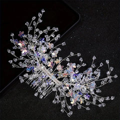 Rhinestone Faux Pearl Hair Comb Wedding Headwear