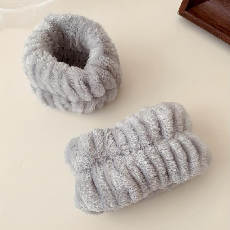 Plush Skincare Wristband Soft Wristband For Spa Solid Wristband