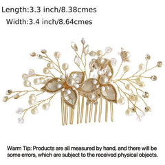 Faux Pearl Bridal Headband Wedding Headpieces Crystal Flower Hair Accessories