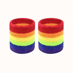 Rainbow Sweat Absorption Headband Stretchy Yoga Fitness Exercise Sweatband
