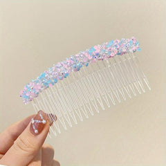 Alloy Rhinestone Hair Comb Faux Pearl Crystal Wedding Bridal Jewelry Accessories