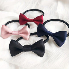 Solid Bow Hair Tie Style Hair Rope Elastic Hair Ring Hair Accessories