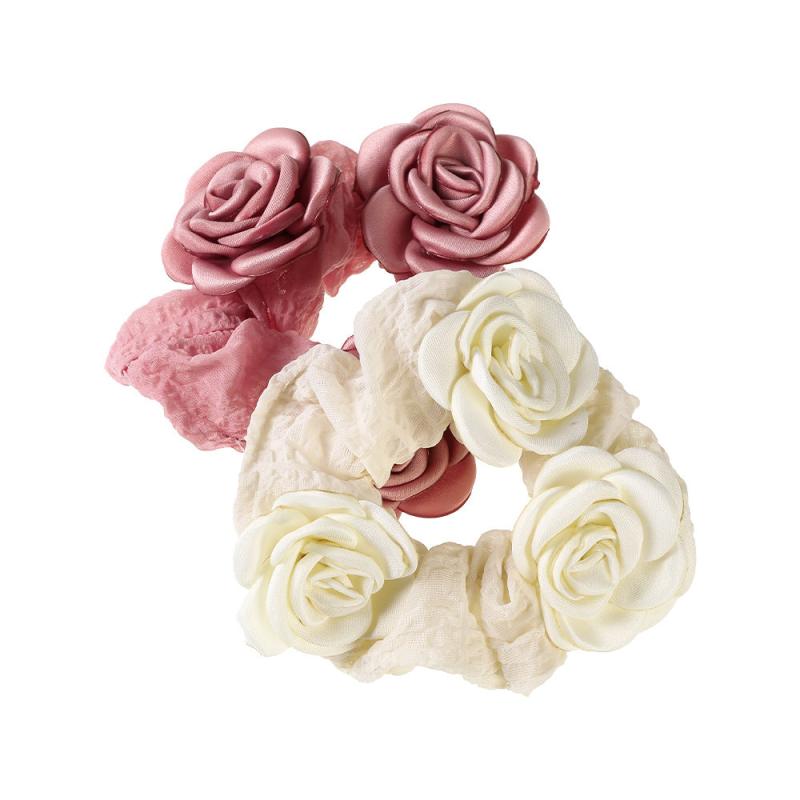 Fabric Rose Scrunchie Hair Tie Hair Accessories Hair Scrunchie Head Tie