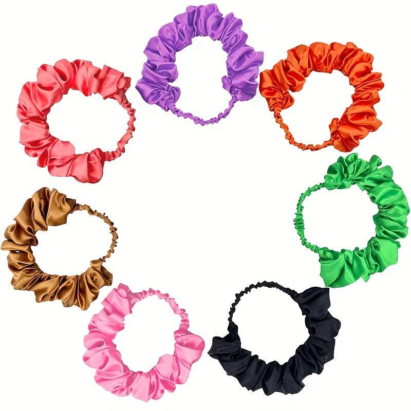 Ruched Ruffled Headband Stretchy Hair Band Solid Headdress Wide Hair Accessories