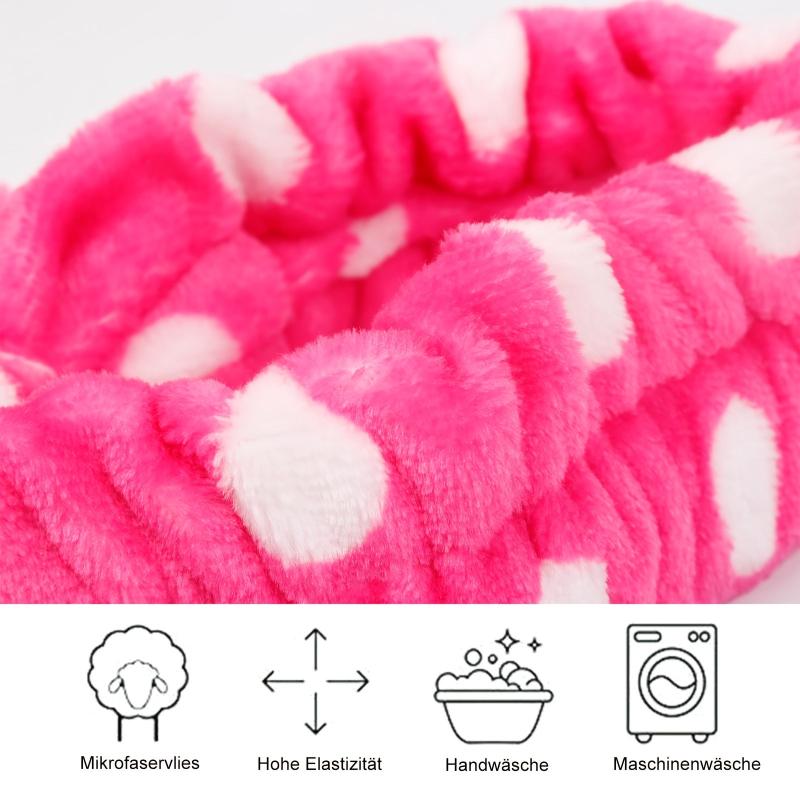 Coral Velvet Bow Knot Hair Wrap Shower Headband for Women