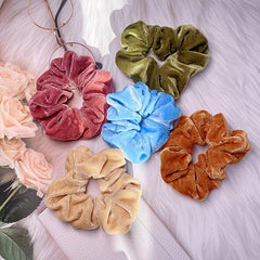 Velvet Hair Scrunchies Elastic Hair Bands For Women Girls