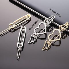 Heart Shape Wings Hair Clip Side Clip Hair Accessories