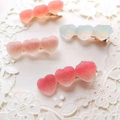 Colorful Jelly Hair Clip Gradient Heart Star Hair Pin Barrette Girls Hair Access