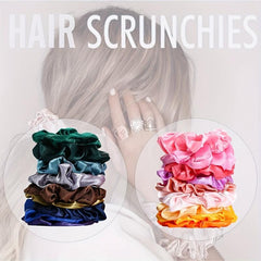 50PCS Satin Hair Scrunchies Curly Hair Silky Accessories Gift Pack