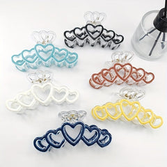Heart Shape Hairclip Enamel Painted Hair Claw