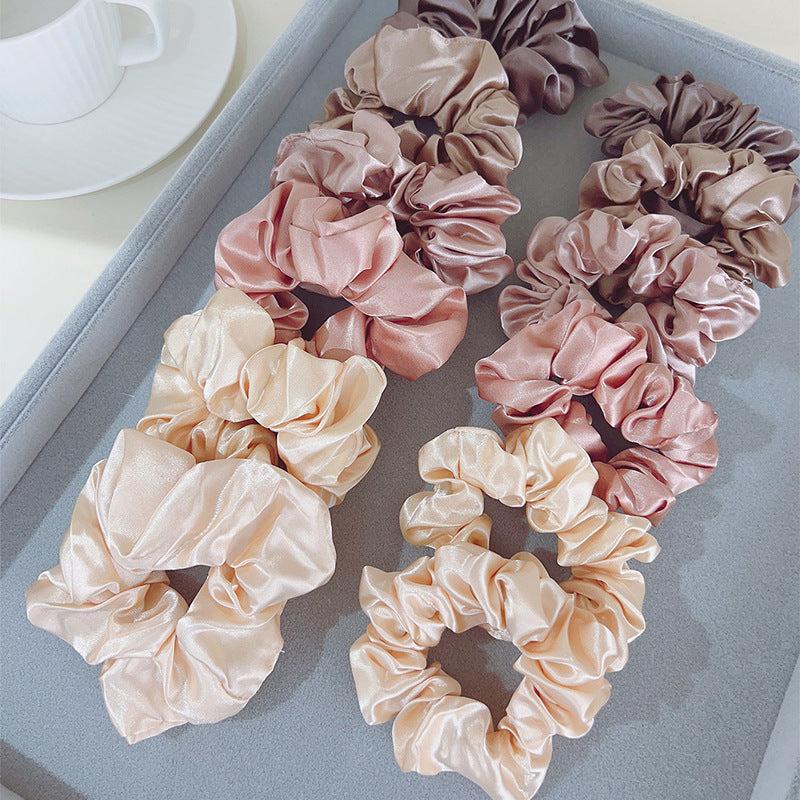 12 Satin Hair Tie Scrunchies Ponytail Holder Hair Rope Women Girls Accessories