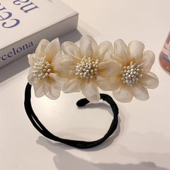 Floral Hair Ball Curler Headdress for Girls