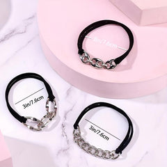 3 PCS Silver Golden Metal Hairband Bracelet Hair Accessories