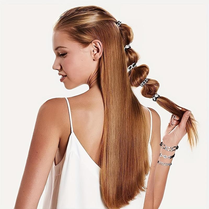 3 PCS Silver Golden Metal Hairband Bracelet Hair Accessories