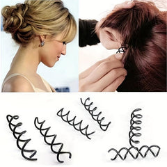 12pcs Spiral Hair Clip Invisible Hair Pin Metal Hairpin For Braids
