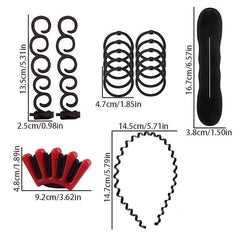 53pcs Hair Styling Set Hair Accessories DIY Hair Modelling Tool Kit