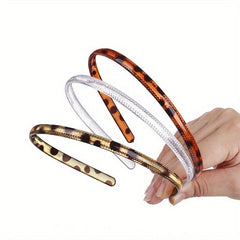 3pcs Skinny Headband Thin Headbands With Teeth Non Slip Hairband