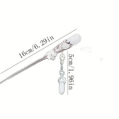 Chinese Style Alloy Hair Stick Ponytail Holder Hair Accessories