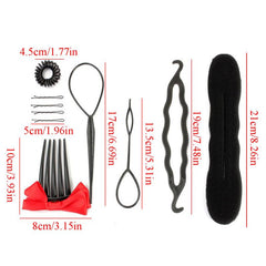 Hair Braiding Tool Set Bun Maker Styling Disk DIY Accessories Hair Combs Hairpin